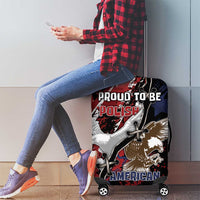 Polish American Heritage Month Luggage Cover Eagle With Grunge Style - Wonder Print Shop