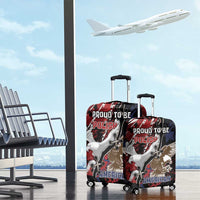 Polish American Heritage Month Luggage Cover Eagle With Grunge Style - Wonder Print Shop