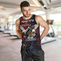 Personalized Polish American Heritage Month Men Tank Top Eagle With Grunge Style - Wonder Print Shop