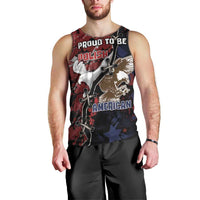 Personalized Polish American Heritage Month Men Tank Top Eagle With Grunge Style - Wonder Print Shop