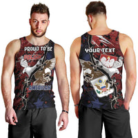 Personalized Polish American Heritage Month Men Tank Top Eagle With Grunge Style - Wonder Print Shop