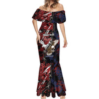 Personalized Polish American Heritage Month Mermaid Dress Eagle With Grunge Style - Wonder Print Shop