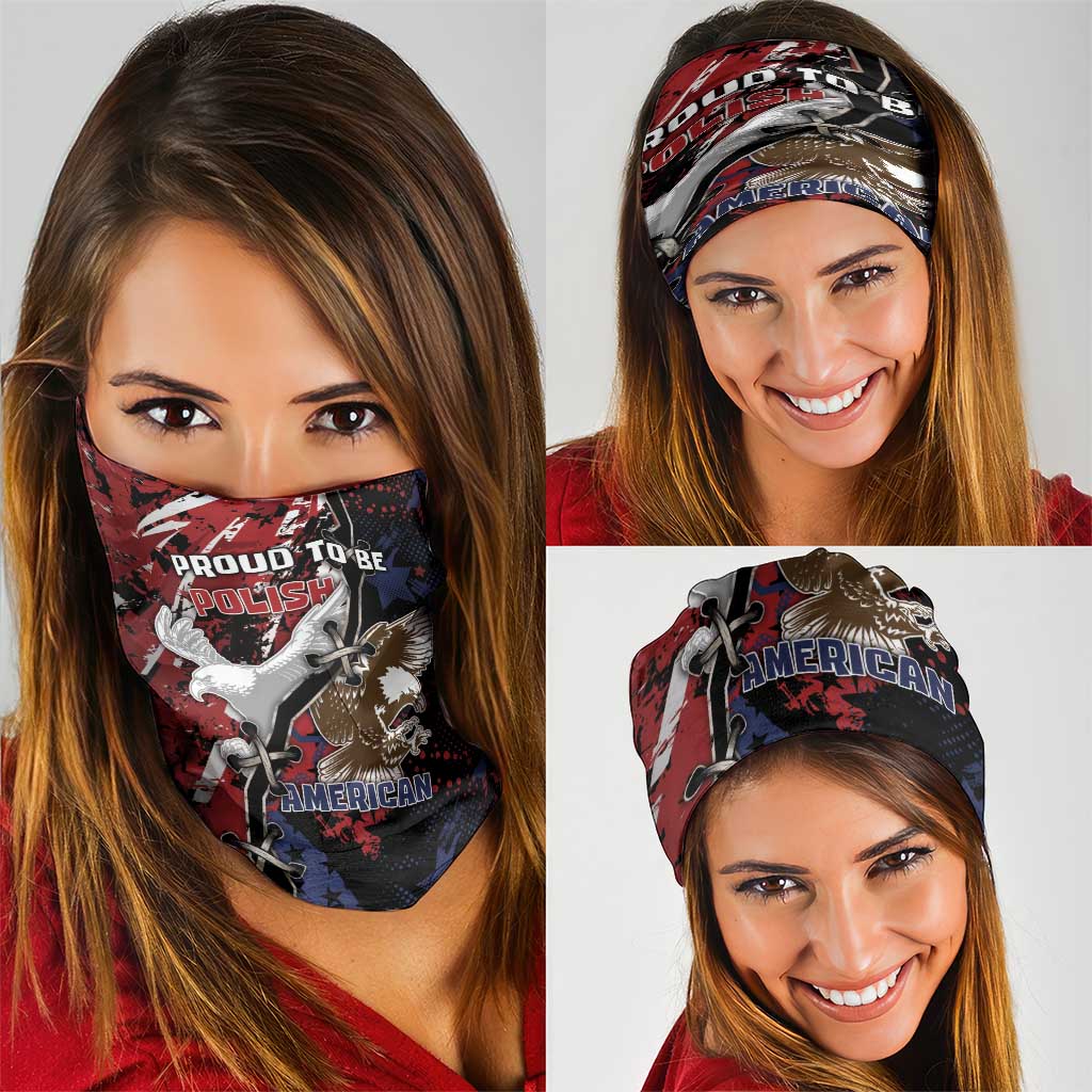 Polish American Heritage Month Neck Gaiter Eagle With Grunge Style - Wonder Print Shop