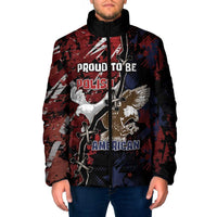 Personalized Polish American Heritage Month Padded Jacket Eagle With Grunge Style - Wonder Print Shop
