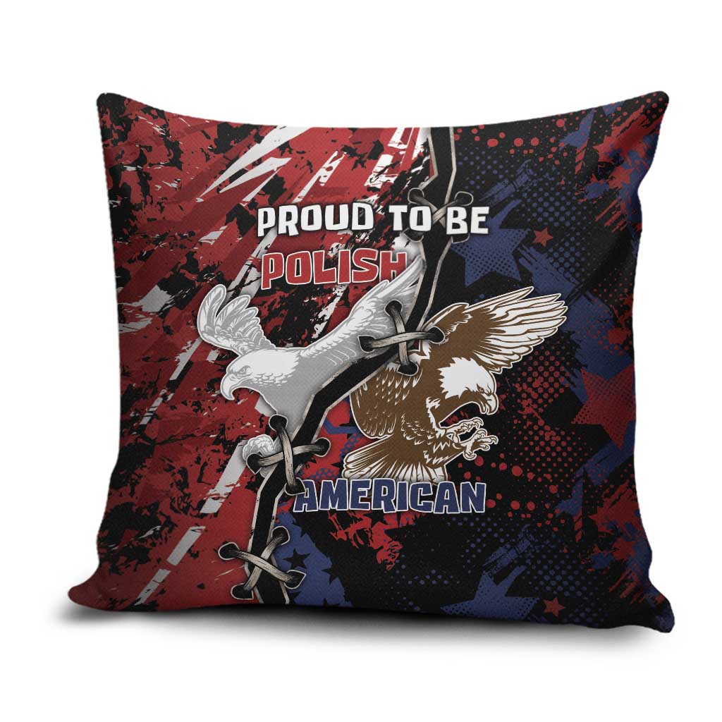 Polish American Heritage Month Pillow Cover Eagle With Grunge Style - Wonder Print Shop