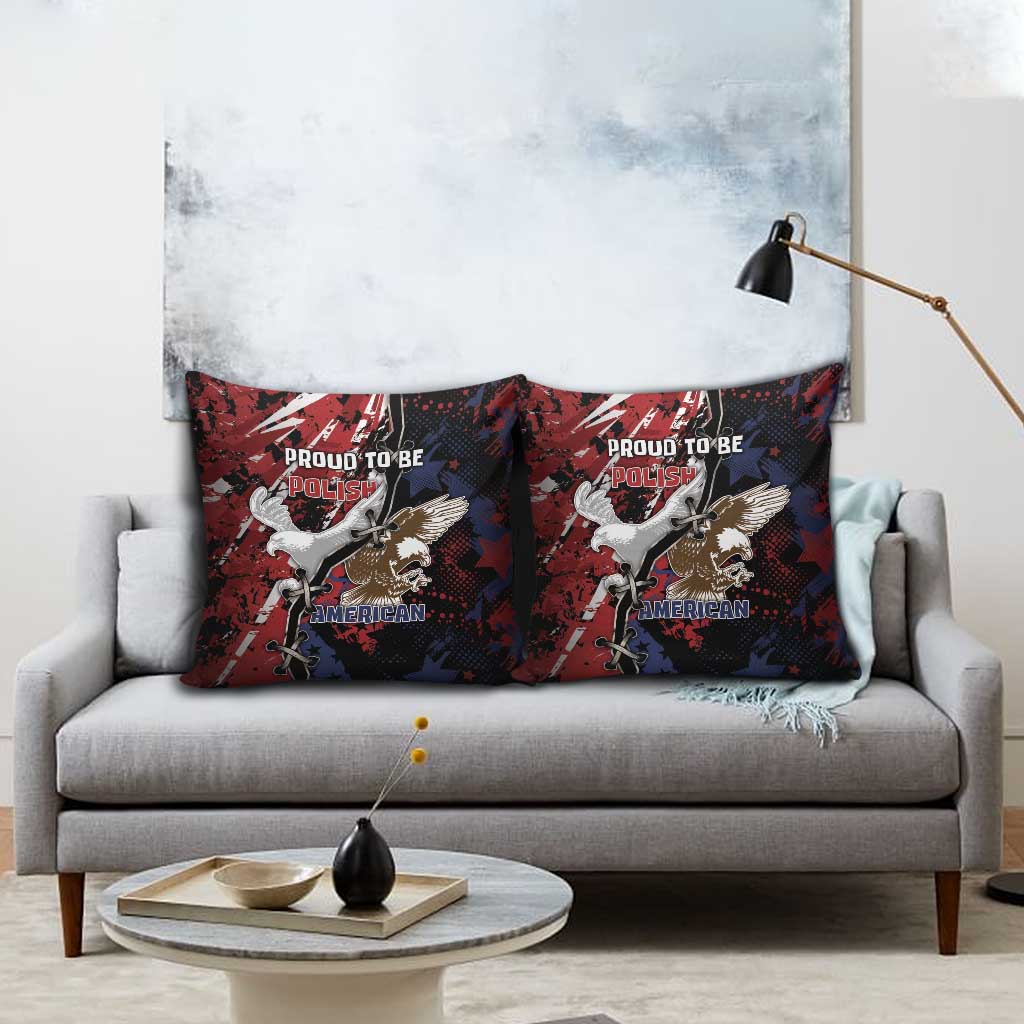 Polish American Heritage Month Pillow Cover Eagle With Grunge Style - Wonder Print Shop