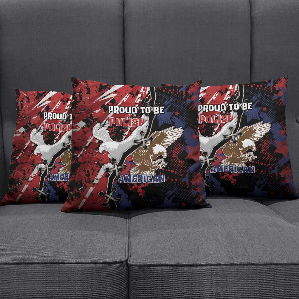 Polish American Heritage Month Pillow Cover Eagle With Grunge Style - Wonder Print Shop