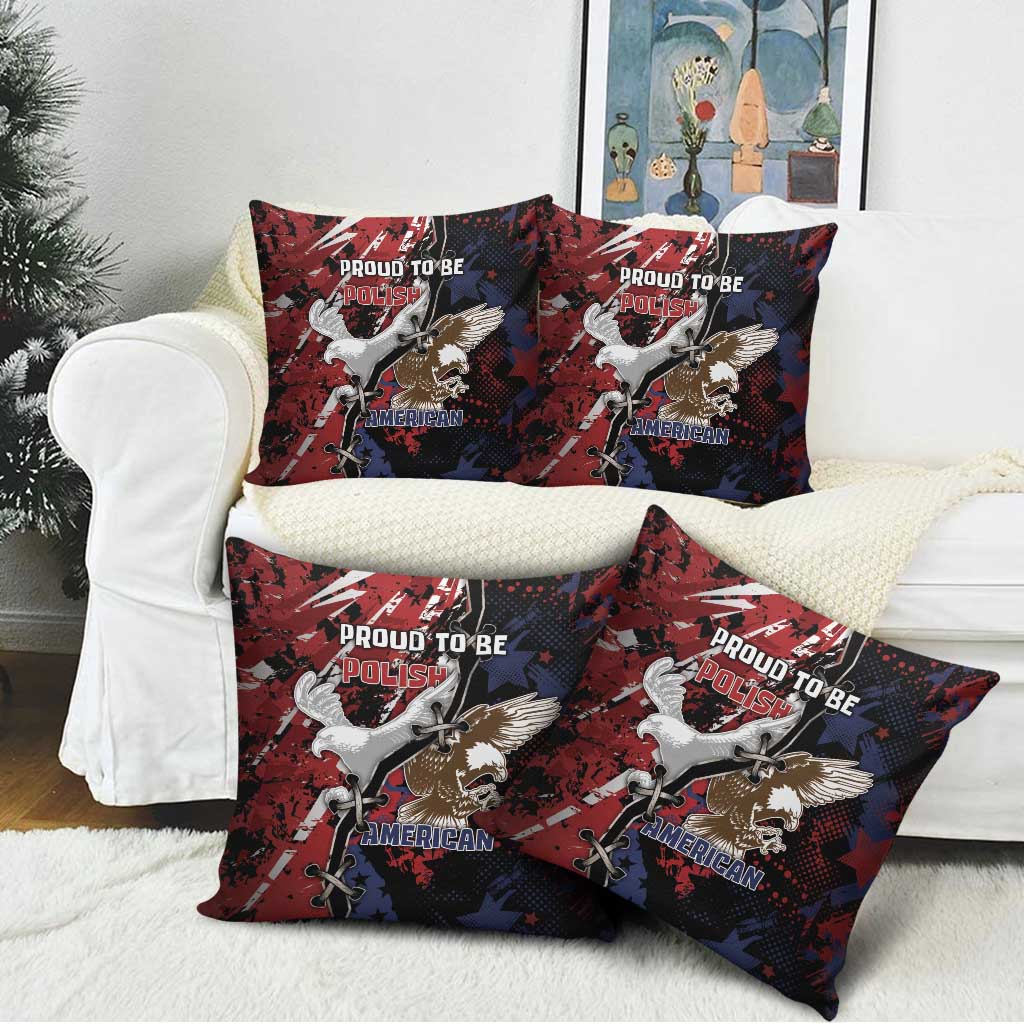 Polish American Heritage Month Pillow Cover Eagle With Grunge Style - Wonder Print Shop