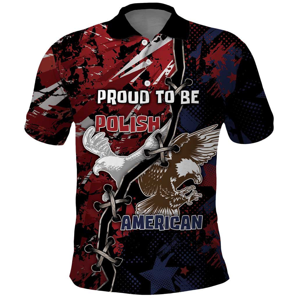 Personalized Polish American Heritage Month Polo Shirt Eagle With Grunge Style - Wonder Print Shop