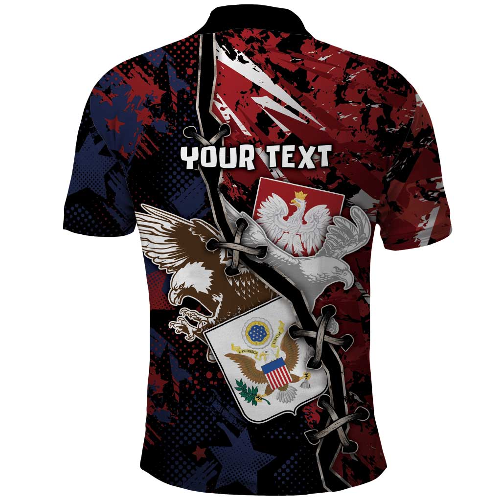 Personalized Polish American Heritage Month Polo Shirt Eagle With Grunge Style - Wonder Print Shop
