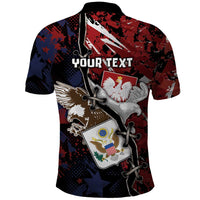 Personalized Polish American Heritage Month Polo Shirt Eagle With Grunge Style - Wonder Print Shop