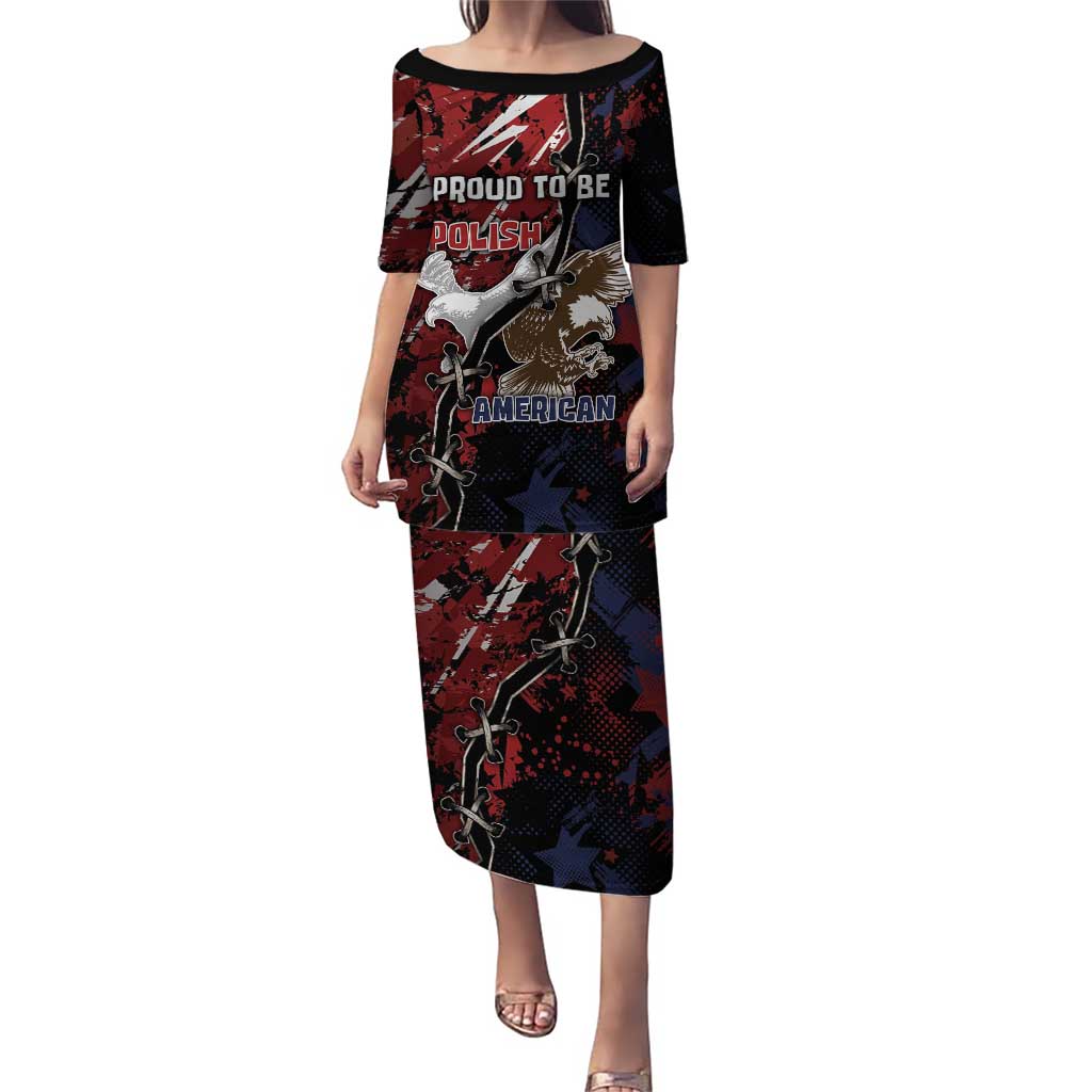 Personalized Polish American Heritage Month Puletasi Eagle With Grunge Style - Wonder Print Shop