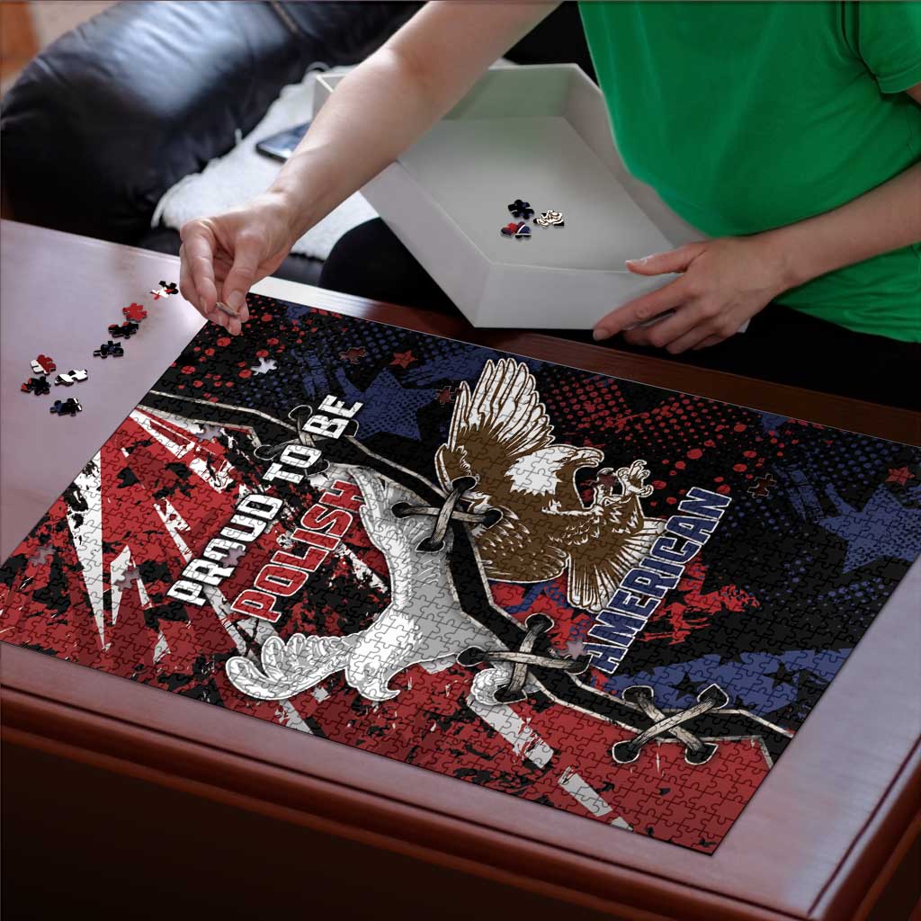 Polish American Heritage Month Puzzle Eagle With Grunge Style - Wonder Print Shop