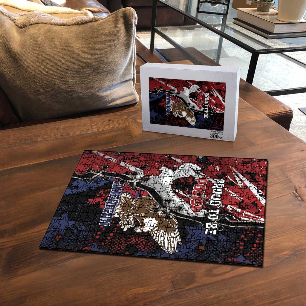 Polish American Heritage Month Puzzle Eagle With Grunge Style - Wonder Print Shop