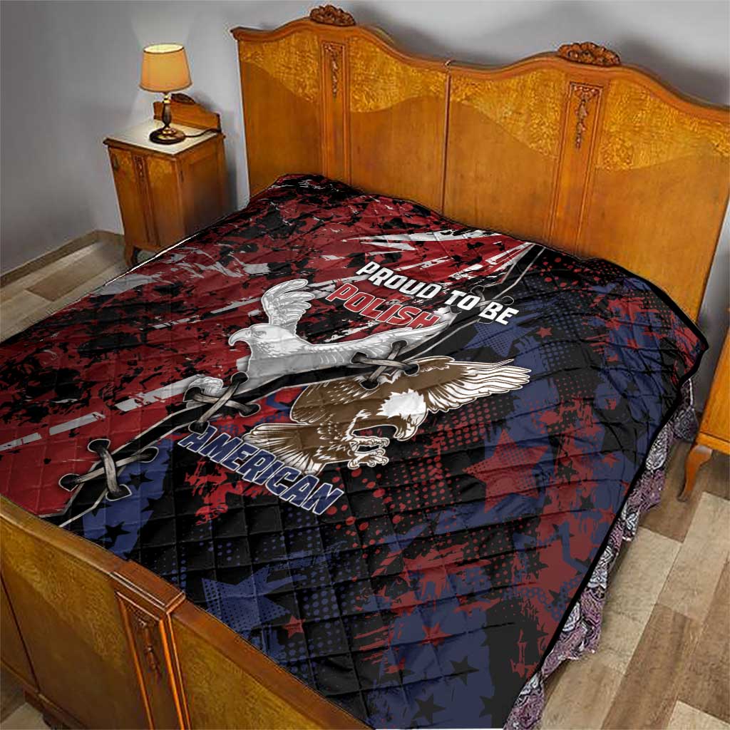 Polish American Heritage Month Quilt Eagle With Grunge Style - Wonder Print Shop