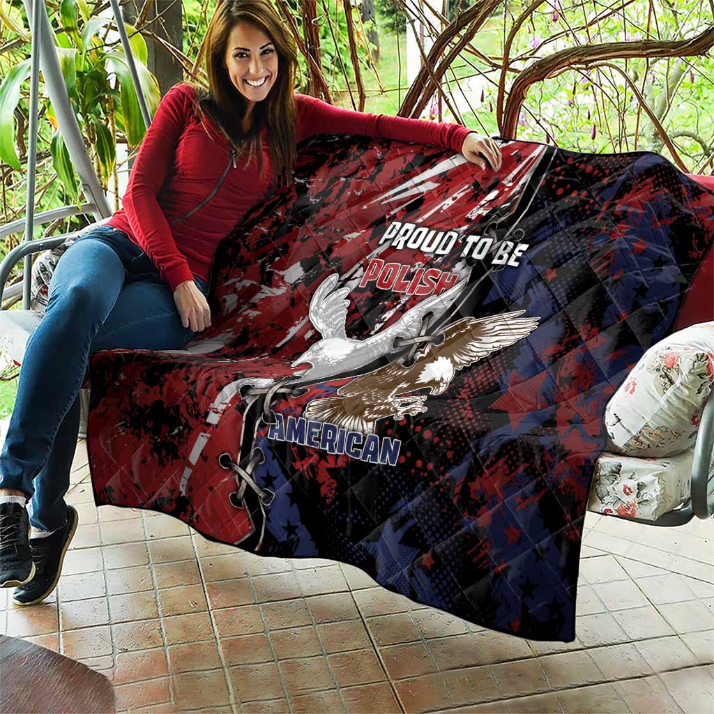 Polish American Heritage Month Quilt Eagle With Grunge Style - Wonder Print Shop