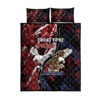 Polish American Heritage Month Quilt Bed Set Eagle With Grunge Style - Wonder Print Shop