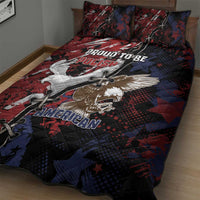 Polish American Heritage Month Quilt Bed Set Eagle With Grunge Style - Wonder Print Shop