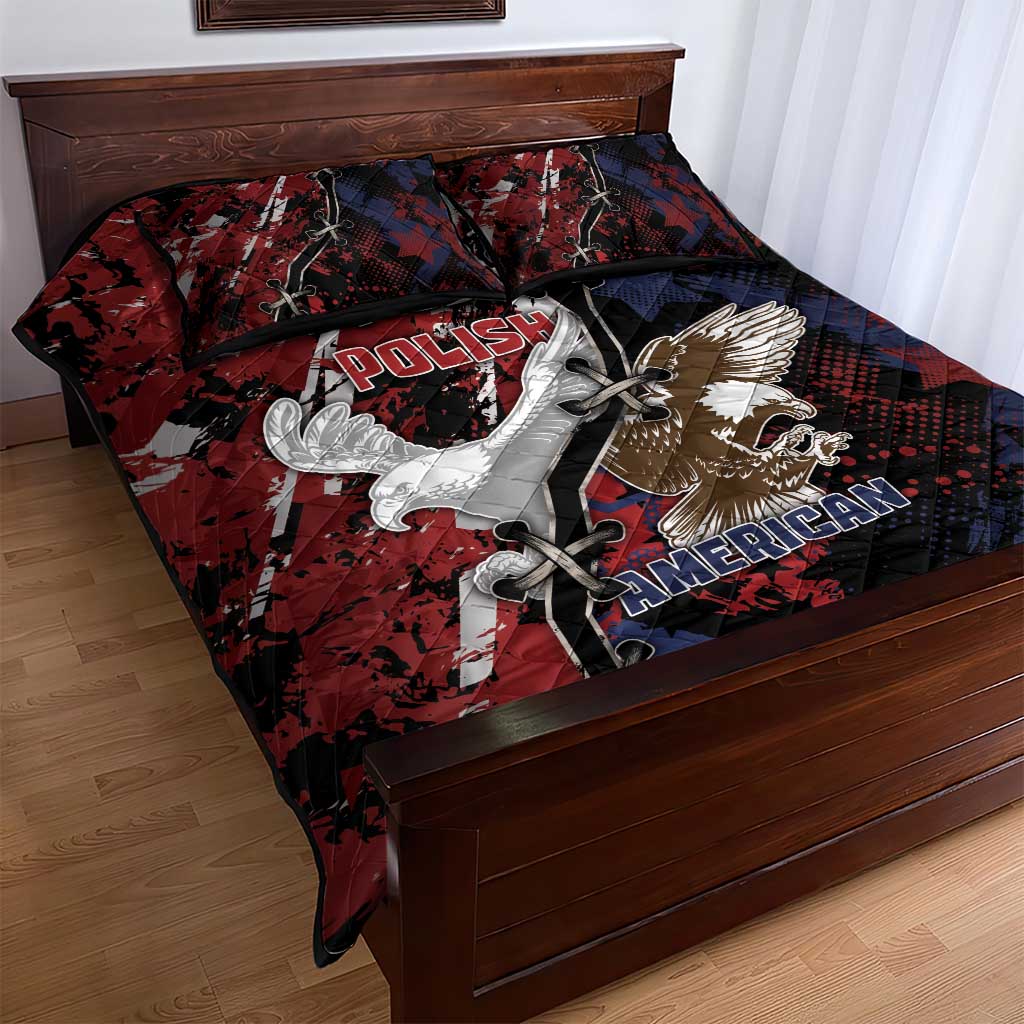 Polish American Heritage Month Quilt Bed Set Eagle With Grunge Style - Wonder Print Shop