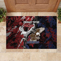 Polish American Heritage Month Rubber Doormat Eagle With Grunge Style - Wonder Print Shop