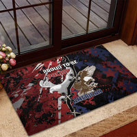Polish American Heritage Month Rubber Doormat Eagle With Grunge Style - Wonder Print Shop
