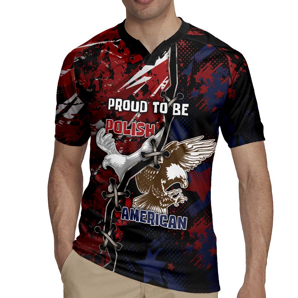 Personalized Polish American Heritage Month Rugby Jersey Eagle With Grunge Style - Wonder Print Shop