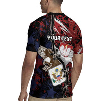 Personalized Polish American Heritage Month Rugby Jersey Eagle With Grunge Style - Wonder Print Shop