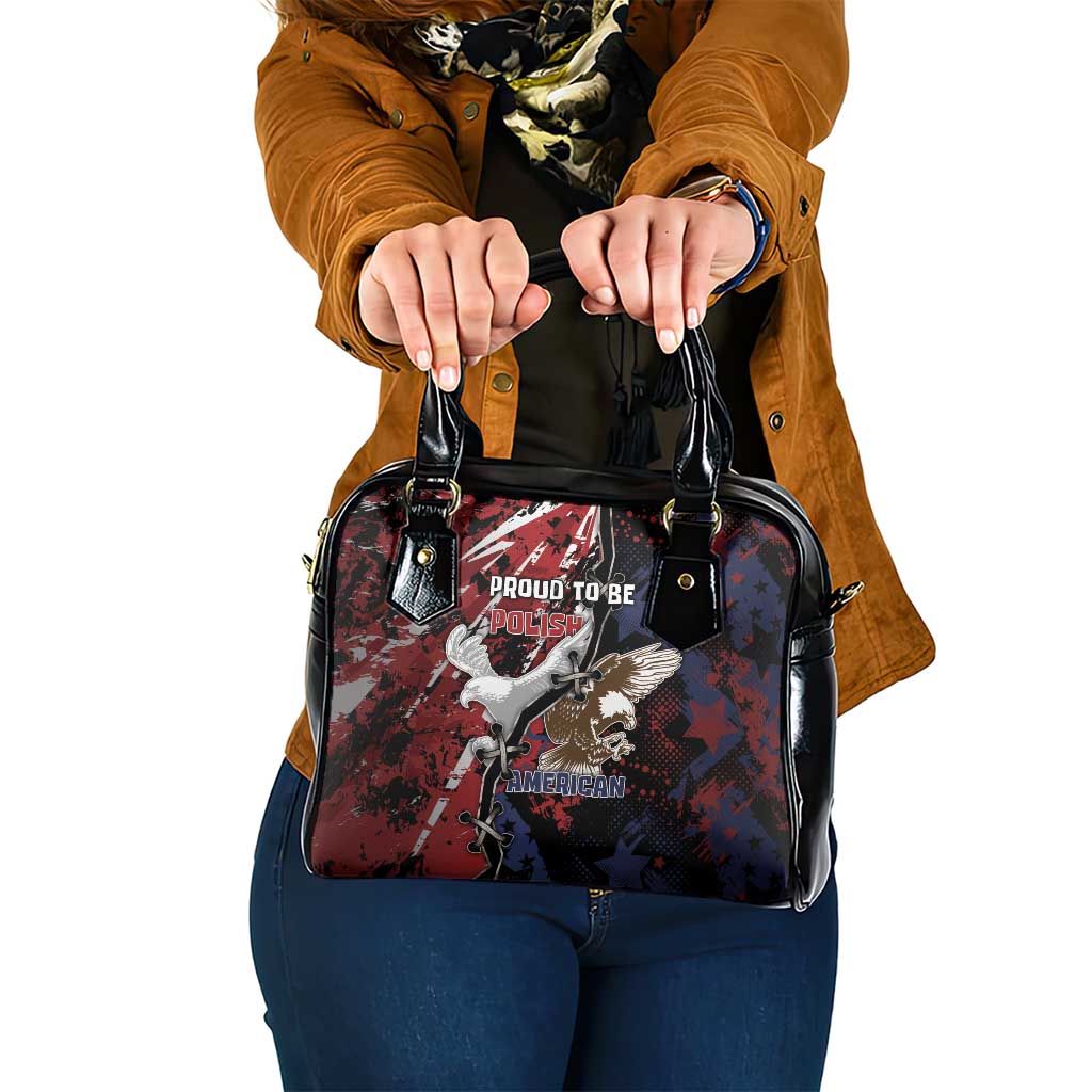 Polish American Heritage Month Shoulder Handbag Eagle With Grunge Style - Wonder Print Shop