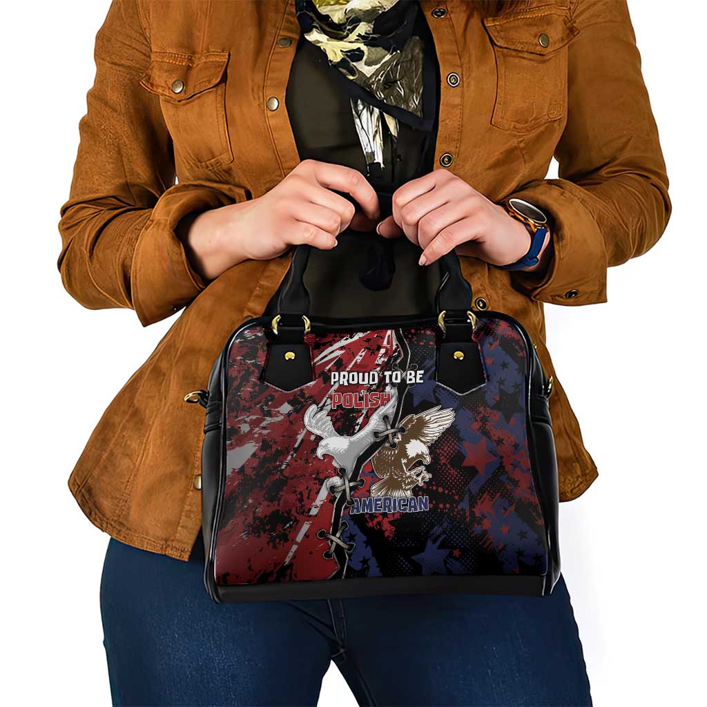 Polish American Heritage Month Shoulder Handbag Eagle With Grunge Style - Wonder Print Shop