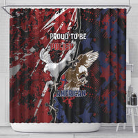 Polish American Heritage Month Shower Curtain Eagle With Grunge Style - Wonder Print Shop