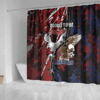Polish American Heritage Month Shower Curtain Eagle With Grunge Style - Wonder Print Shop