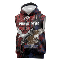 Personalized Polish American Heritage Month Sleeveless Hoodie Eagle With Grunge Style - Wonder Print Shop