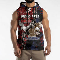 Personalized Polish American Heritage Month Sleeveless Hoodie Eagle With Grunge Style - Wonder Print Shop