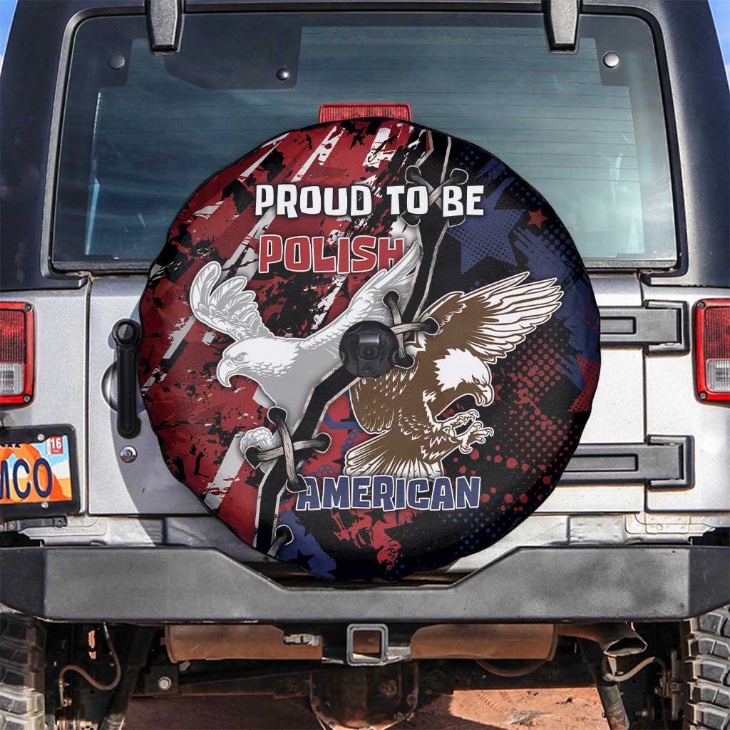 Polish American Heritage Month Spare Tire Cover Eagle With Grunge Style - Wonder Print Shop
