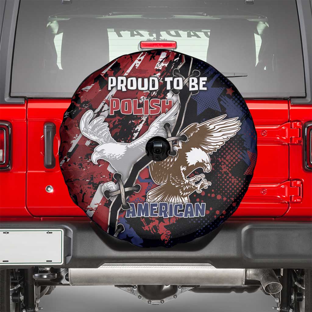 Polish American Heritage Month Spare Tire Cover Eagle With Grunge Style - Wonder Print Shop