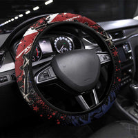 Polish American Heritage Month Steering Wheel Cover Eagle With Grunge Style - Wonder Print Shop