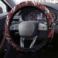 Polish American Heritage Month Steering Wheel Cover Eagle With Grunge Style - Wonder Print Shop