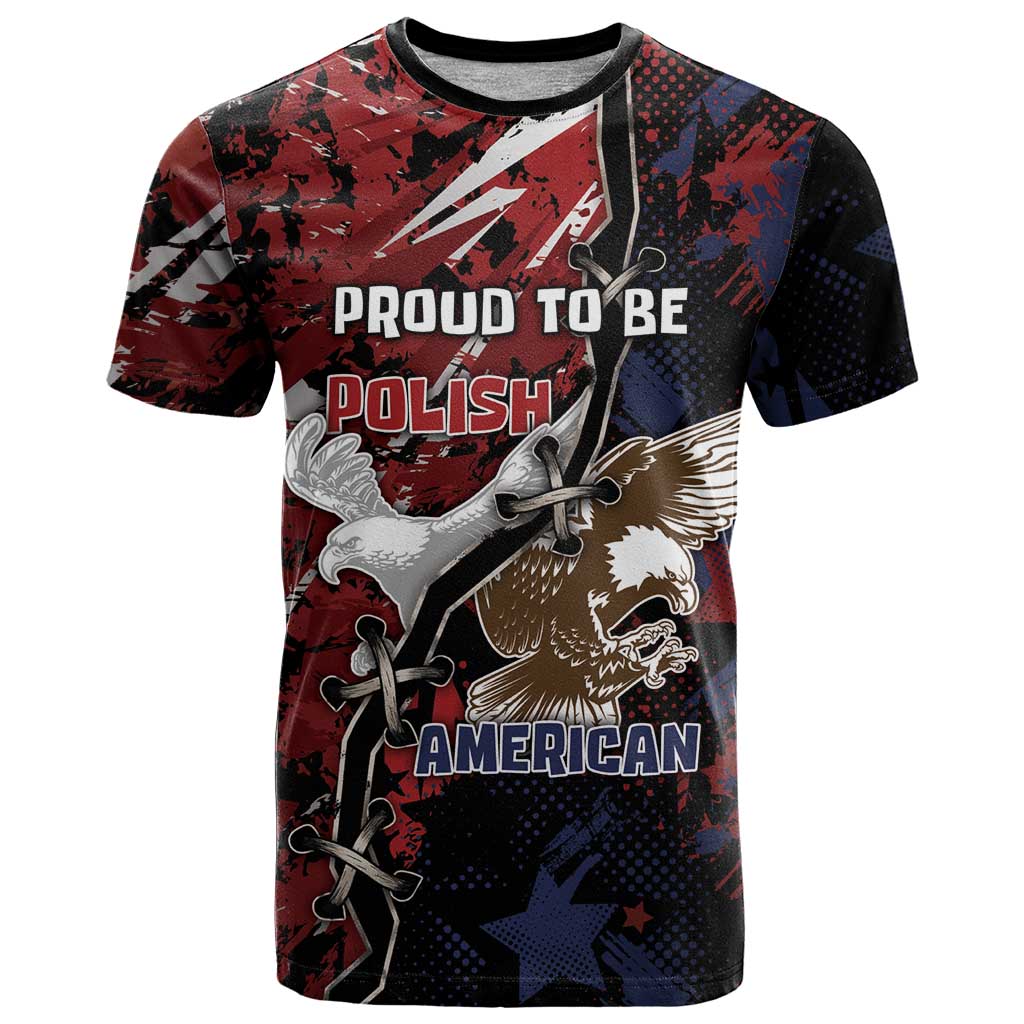 Personalized Polish American Heritage Month T Shirt Eagle With Grunge Style - Wonder Print Shop