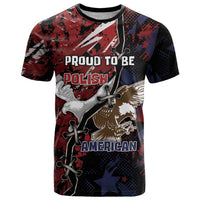 Personalized Polish American Heritage Month T Shirt Eagle With Grunge Style - Wonder Print Shop