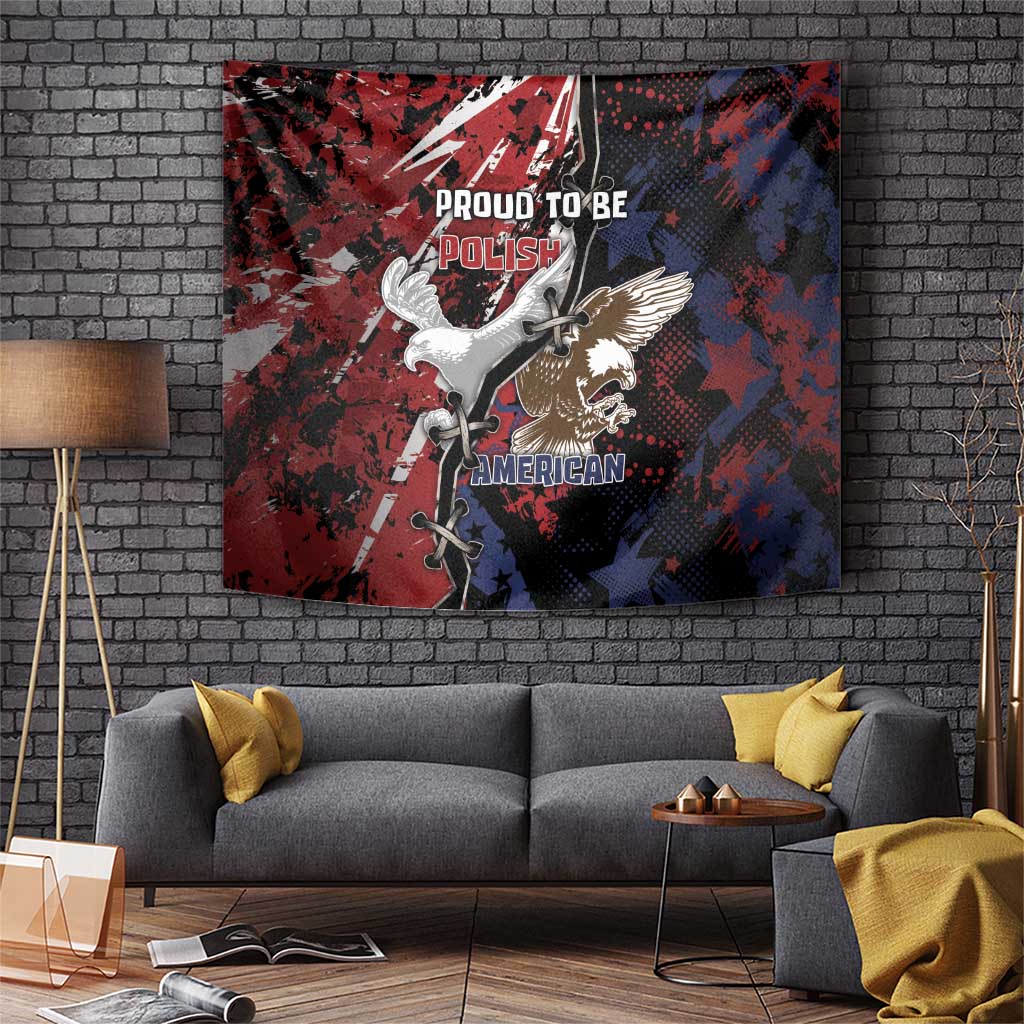 Polish American Heritage Month Tapestry Eagle With Grunge Style - Wonder Print Shop