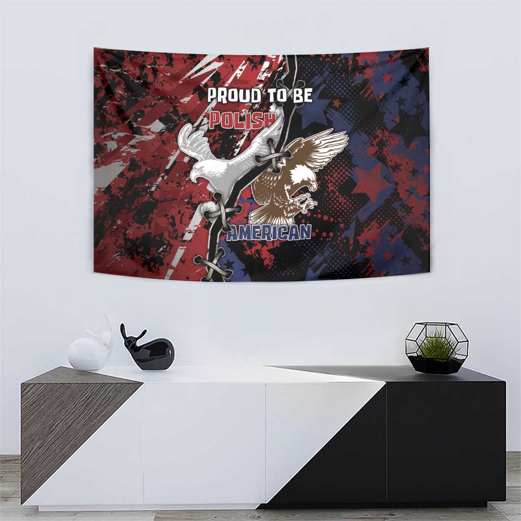 Polish American Heritage Month Tapestry Eagle With Grunge Style - Wonder Print Shop
