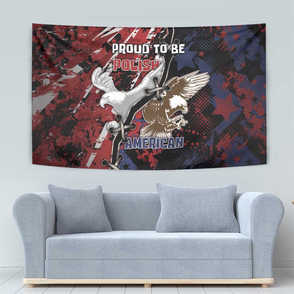 Polish American Heritage Month Tapestry Eagle With Grunge Style - Wonder Print Shop