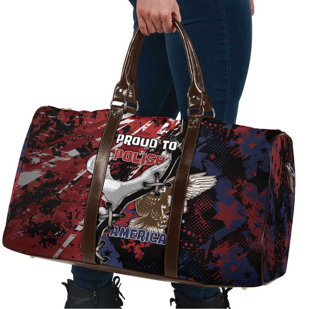 Polish American Heritage Month Travel Bag Eagle With Grunge Style - Wonder Print Shop