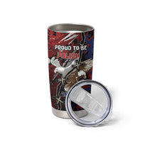Personalized Polish American Heritage Month Tumbler Cup Eagle With Grunge Style - Wonder Print Shop
