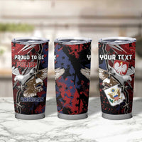 Personalized Polish American Heritage Month Tumbler Cup Eagle With Grunge Style - Wonder Print Shop