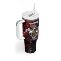 Personalized Polish American Heritage Month Tumbler With Handle Eagle With Grunge Style - Wonder Print Shop