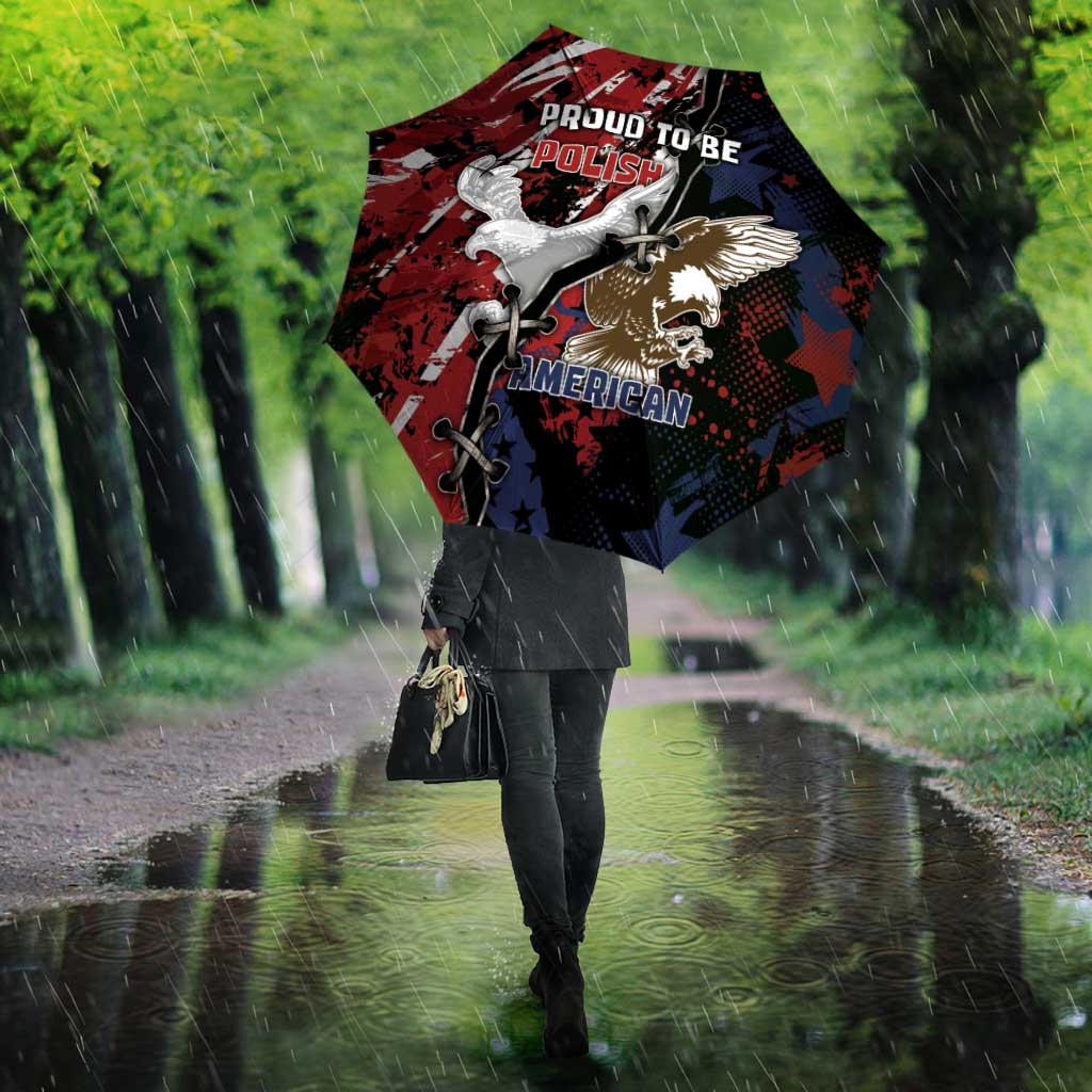 Polish American Heritage Month Umbrella Eagle With Grunge Style - Wonder Print Shop