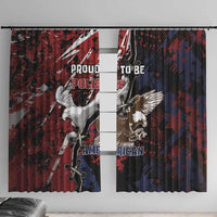 Polish American Heritage Month Window Curtain Eagle With Grunge Style - Wonder Print Shop
