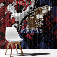 Polish American Heritage Month Window Curtain Eagle With Grunge Style - Wonder Print Shop