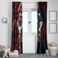 Polish American Heritage Month Window Curtain Eagle With Grunge Style - Wonder Print Shop